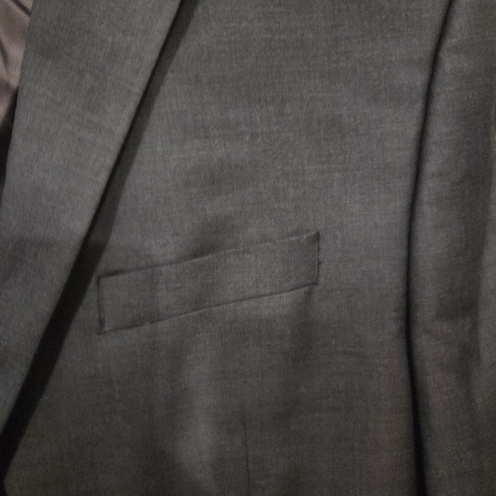 Lauren Ralph Lauren Men's Gray 100% Wool Formal Preppy Blazer Suit Jacket. 48L - Picture 3 of 10